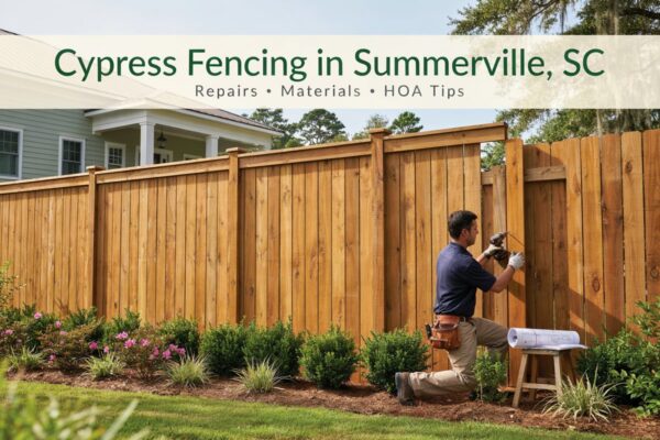 Cypress Fencing in Summerville SC: Repairs Materials & HOA Tips 